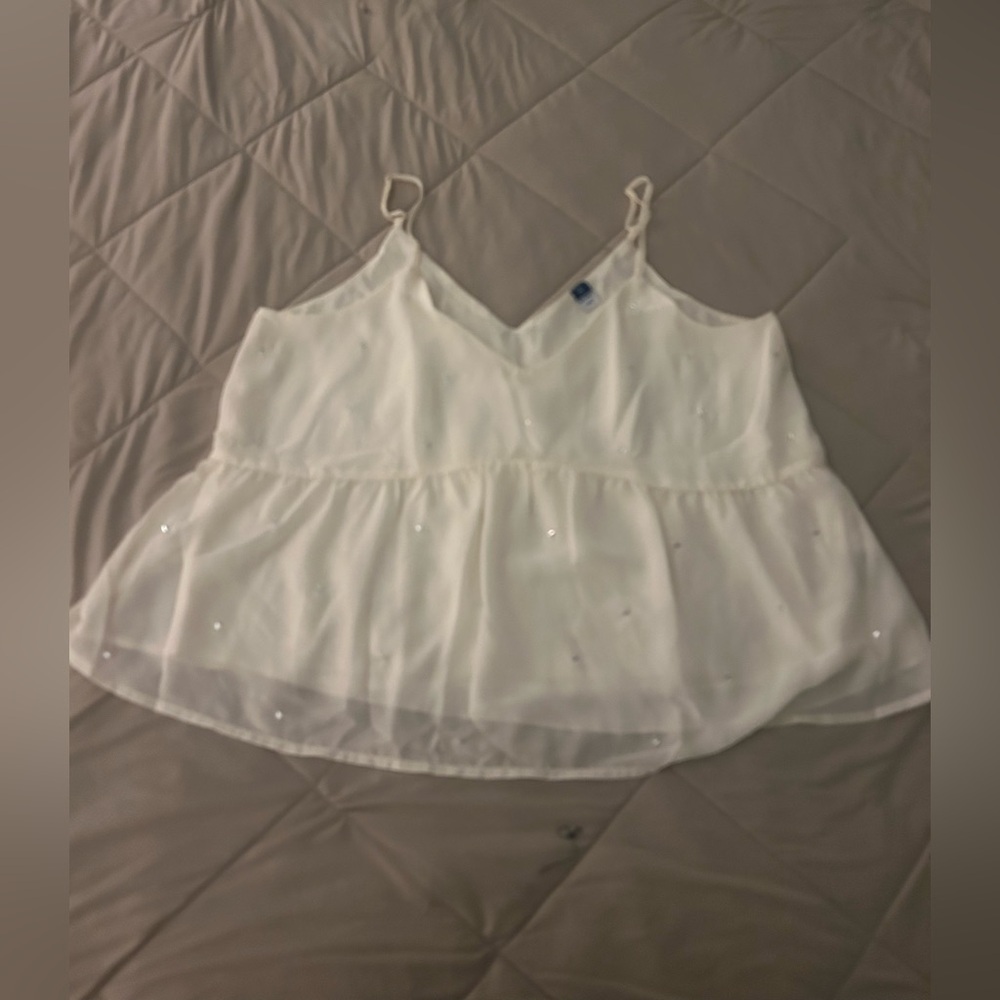 Old Navy Ladies Rhinestone Peplum Tank